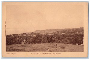 c1940's General View and Military Camp Medea Algeria Vintage Postcard