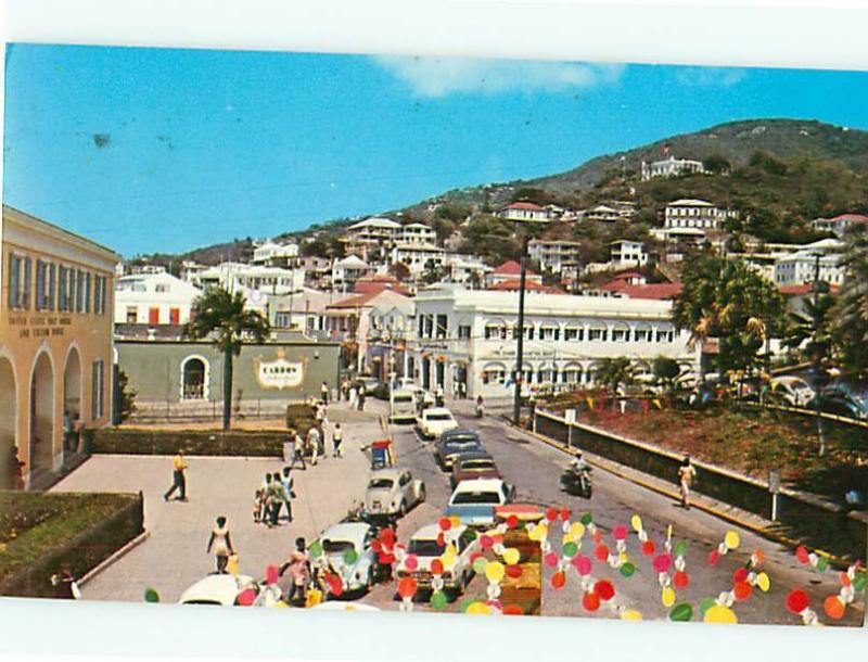 Main Street St Thomas Virgin Islands United States Post Office  Postcard # 8199