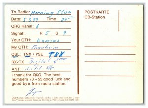 Postcard QSL Radio Card From Mannheim Germany #4 