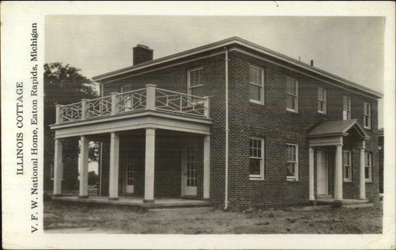 Eaton Rapids MI VFW National Home c1930s Real Photo Postcard