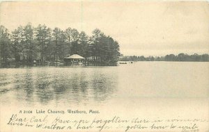 1909 Lake Chauncy Westboro Massachusetts Rotograph #A21104 Postcard 21-827