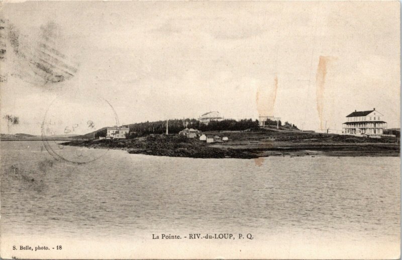 Postcard QC Riviere-du-Loup La Pointe / The Point Saint Lawrence River 1905 K30