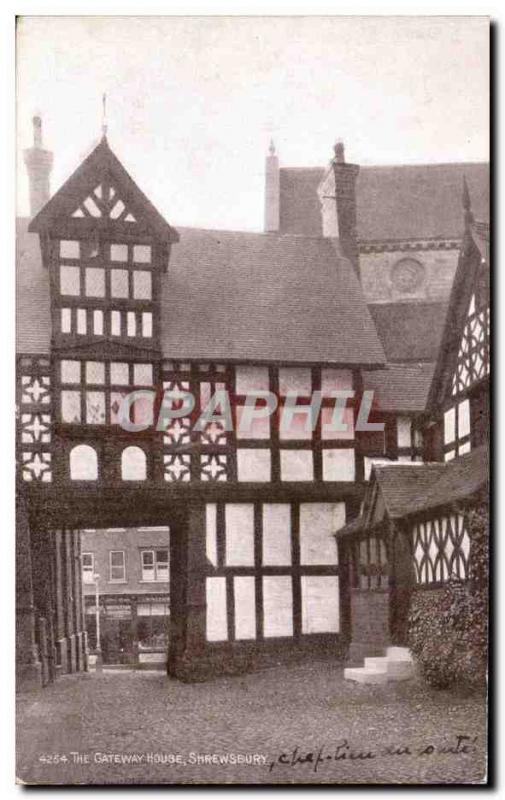 Old Postcard The Gateway House Shrewsbury