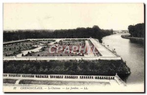 Old Postcard Chenonceaux The Castle Gardens