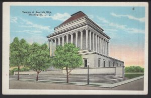 DC WASHINGTON Magnificent White Stone Temple of Scottish Rite ~ WB