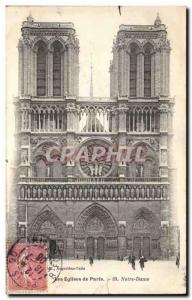 Paris - 4 - Notre Dame - Old Postcard