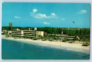 1971 Sarasota Florida Postcard Sheraton Sandcastle Motor Inn Benjamin Franklin
