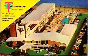 Thunderbird Resort Motel Miami Beach Florida FL Air View Postcard WOB Note 9c 