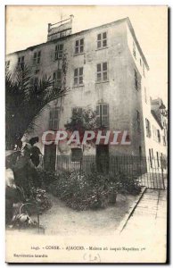 Old Postcard Corsica Ajaccio House Or Was born Napoleon 1st Corsica