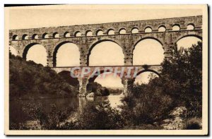 Old Postcard Nimes Pont du Gard