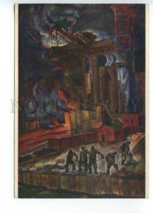 486250 1928 Taran AVANT-GARDE smoking blast furnace Ukrainian worker Kharkov