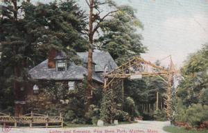 Massachusetts Malden Pine Bank Park Lodge and Entrance 1909