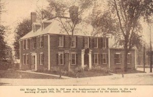 CONCORD, Massachusetts MA   OLD WRIGHT TAVERN~Built In 1747   c1910's Postcard