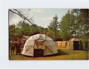 Postcard American Indian Long House 