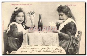 Old Postcard Fantasy Children Part of & # 39ecarte Nine in ten nothing