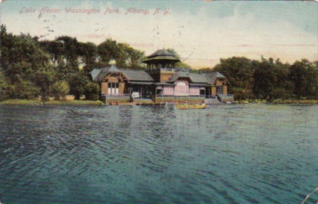 New York Albany Lake House Washington Park 1911