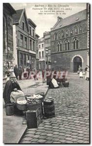 Old Postcard Aachen Aachen Fiechmarkt stadt mit Folklore Archive