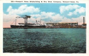 VA,  Virginia   NEWPORT NEWS SHIPBUILDING & Dry Dock Company   c1920's Postcard