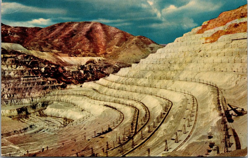 Vtg Bingham Copper Mine Bingham Canyon Utah UT Chrome Postcard