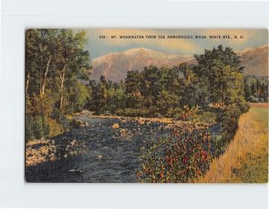 Postcard Mt. Washington from the Ammonoosuc River White Mountains New Hampshire