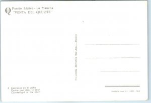 Postcard - Counterlight in the court, Venta Del Quijote - Puerto Lápice, Spain