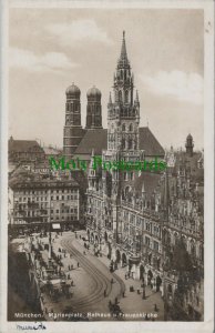 Germany Postcard - Munchen, Marienplatz, Rathaus u.Frauenkirche RS25656