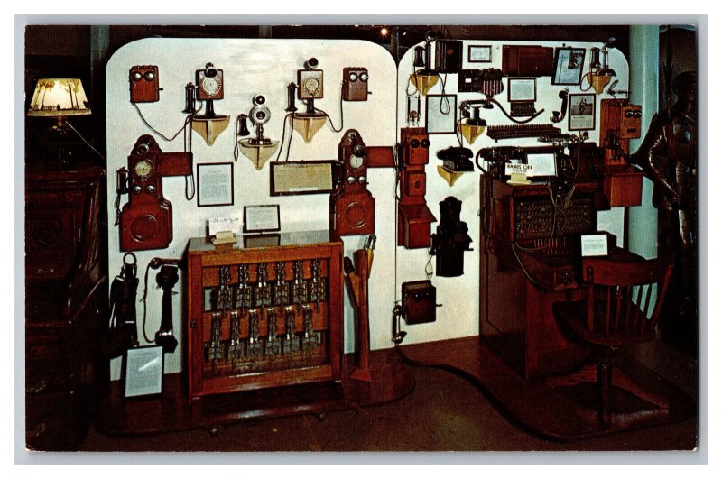 Telephones & Switchboards Pioneer Village Minden Nebraska Postcard