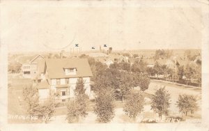 J85/ Newberry Michigan RPPC Postcard c1920 Birdseye Homes Factory  153