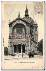 Paris Postcard Ancient Church St Augustine