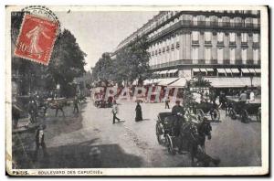 Old Postcard Paris Boulevard Des Capucines