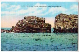 MI - Rocky Shore, Isle Royale, Lake Superior