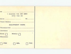 Pre-1980 RADIO CARD - CB HAM OR QSL Southern Pines - Near Pinehurst NC AH1230