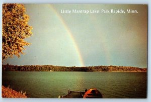 Park Rapids Minnesota MN Postcard Little Mantrap Lake Rainbow Vacationland 1960