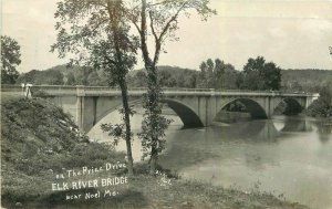 Noel Missouri Prize Drive Elk River Bridge 1948 RPPC Postcard Blake 21-10173