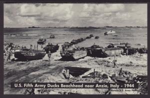 US Fifth Army Ducks Beachead Near Anzio,Italy 1944 Postcard