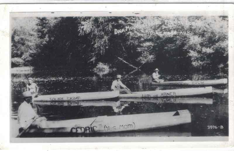 rppc - AK - PINE RIDGE - Dick Huddlestons - 4 Manned Canoes