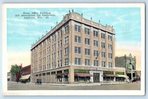 1910 Appleton Wisconsin Postcard Home Office Building Air Association Lutherans