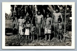 DARIEN INDIANS PANAMA ANTIQUE REAL PHOTO POSTCARD RPPC