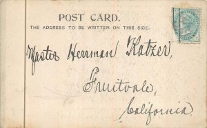 KANGAROO HUNTING AUSTRALIA SINGER SEWING MACHINES AD NO.3 POSTCARD (c.1905)