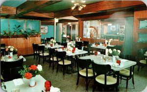 Marine Dining Room Templins Grill Vintage Postcard Coeur d'Alene Idaho