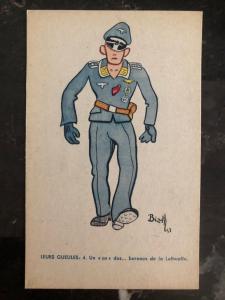 Mint Belgium Picture Postcard  WW2 A Tough One Of The Lufwaffe Officers