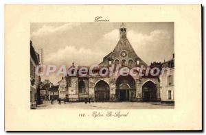 Old Postcard Provins Church St Ayoul