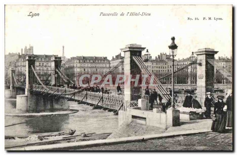 Old Postcard Lyon Gateway The Hotel Dieu