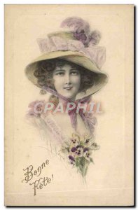 Old Postcard Fantaisie Hat