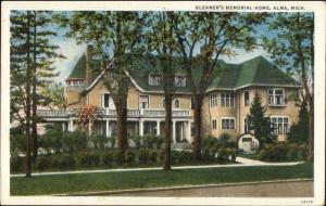 Alma MI Gleaner's Memoiral Home Postcard