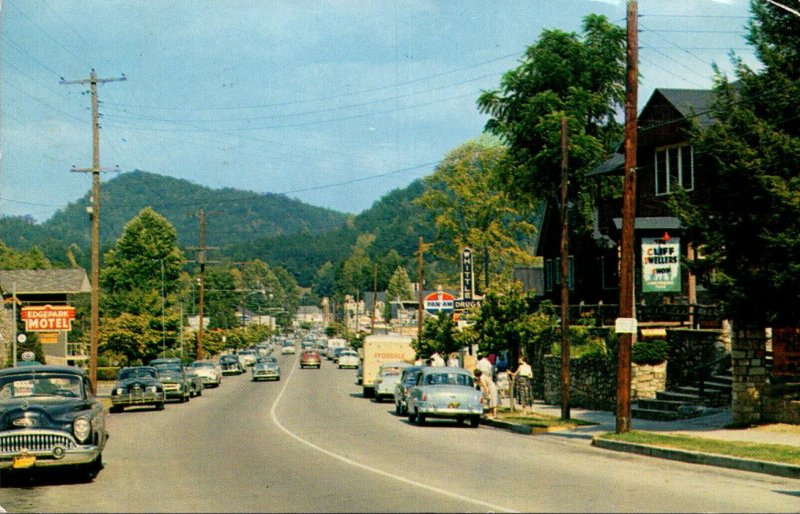 Tennessee Gatlinburg Main Street Scene 1965