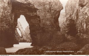 RP: PERRANPORTH , Cornwall , England , 1930s ; Arched Rocks