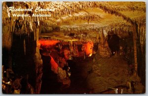 Vtg Warrior Alabama AL Rickwood Caverns Unused Chrome Postcard