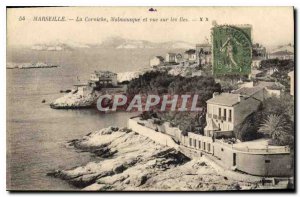 Postcard Old Malmousque Marseille The Corniche overlooking the Islands