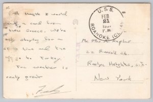 Postcard Athens Greece Caryatids Erechtheion 1950s RPPC View